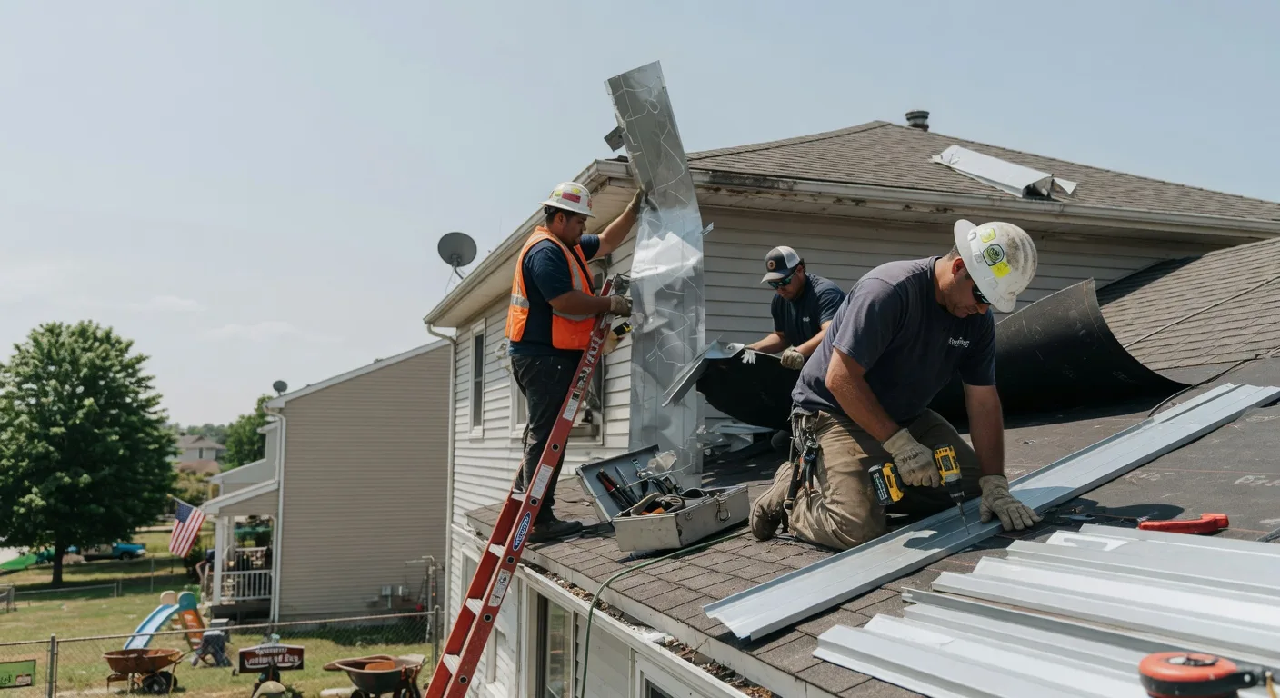 Storm Damage Metal Roof Repair in White Mills, KY